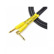 Cabo para Guitarra Shogun 4,57M P10 X P10 90º com Conectores em Ouro 18K Preto Santo Angelo