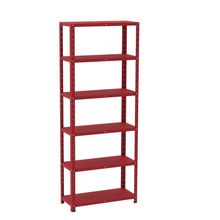 Estante De Estrutura Metálica Com 6 Prateleiras 175cm(a)92acm(l)40cm(p) Com Reforço Vermelho