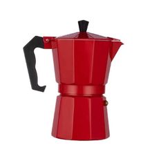 Cafeteira Moka 6 Xícaras Vermelha Manual Café Expresso Luxo