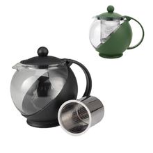 Bule De Vidro Com Infusor Inox P/ Cha Coador Chaleira 1250ml