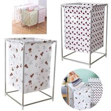 Cesto Roupa Suja Lavanderia Inox Desmontavel Portatil