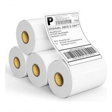 Etiqueta Térmica 100x150 mm Direta com Microserrilha 5 Rolos Branco Premium