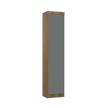 Guarda Roupa Sapateira Modulado 1 Porta 50cm Veneza Luciane Móv Avelã Pf/cinza Supremo Pf