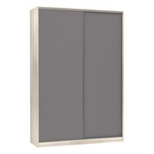 Guarda-roupa 2 Portas De Correr 160Cm Crema Com Cinza Puro