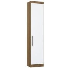 Guarda Roupa Sapateira 50cm Paris Avelã Pf Branco Pf