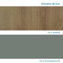 Guarda Roupa de Canto Veneza 1 Porta Bater Avelã Pf-Cinza Supremo Pf MDP