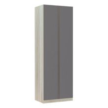 Guarda-roupa 2 Portas 80 Cm Legno Crema Com Cinza Puro