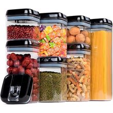 Conjunto 7 Potes Herméticos Acrílico Mantimentos Transparente - Potes Transparentes Com Vedação Perfeita