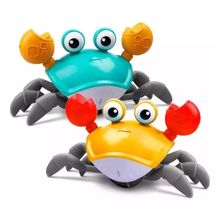 Brinquedo Caranguejo Fujão Música Luz Sensor - Caranguejo De Brinquedo Com Movimento Inteligente E Música Divertida