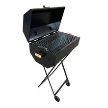 Churrasqueira A Bafo Grill Extra Grande Premium A Carvão Com Suporte Preto
