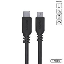 Cabo Para Celular Smartphones Usb Tipo C Para Micro Usb 2.0 1 Metro Preto - Pucmp-1