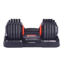 Halter Regulável 25kg Dumbell Ajustável K2 Anilha Preto E Vermelho