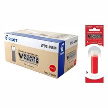 Caixa 12 Unidades Refil Marcador V-board Master (quadro Branco) Pilot Vermelho