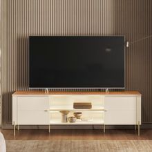 Bancada De Sala Com Divisórias Interna 2 Portas Off White Canela