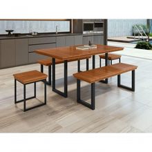 Conjunto área Gourmet 8 Lugares 2,0x0,90m Capri Paonanda