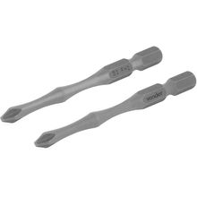 Bits/ponteiras Phillips De Torção, S2, Encaixe 1/4, Nº 2, 1/4 X 75 Mm, Com 2 Peças, Vonder Ostenvonder
