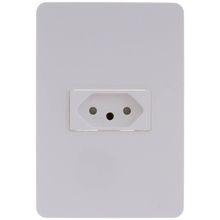 Conjunto Tomada 2 Pinos + Terra 10 Amperes 250 Volts Branco S71302104 Schneider Cj Tomada 2p+t 1