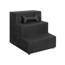 Escadas Escadinha Para Pet 3 Degraus Gato E Cachorro Smf Decor Cor:preto