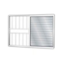 Janela Veneziana Vitralfer - 120x100 3 Folhas - 1 Fixa C-grade Branca