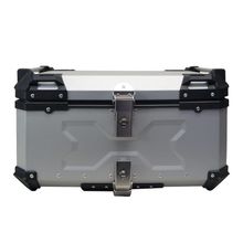 Baú Moto Traseiro 60 Litros 2 Capacetes Aluminio Tronos