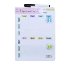 Cardapio Semanal Lousa Planejamento Alimentacao Magnetica Planner Dieta Quadro Anotacoes Refeicao Imas Caneta Apagador