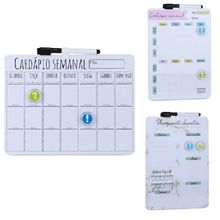 Cardapio Semanal Lousa Planejamento Alimentacao Magnetica Planner Dieta Quadro Anotacoes Refeicao Imas Caneta Apagador