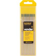 Eletrodo Tungstênio 3,2mm Verde Puro Ewp Com 10 Peças Vonder