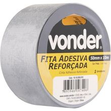 Fita Adesiva Reforçada Silver Tape 50mmx10m Prata Vonder