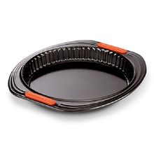 FORMA BAIXA LE CREUSET 28CM PARA QUICHE E TORTA EM AÇO CARBONO BLACK MATTE 94101900000000
