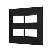 Placa 4x4 4 Módulos Separados sem Suporte 618514PT Preta Fosca Linha Pial Plus Legrand