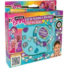 Kit de Pulseira e Berloque Make Brinq para Criação Personalizada com Acessórios Polibrinq