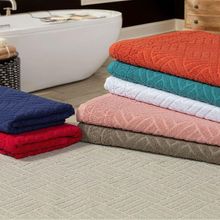 Piso para Banheiro Linha Piso Bergamo 100% Algodão 49cm X 75cm Kit 2 Sortido Margex