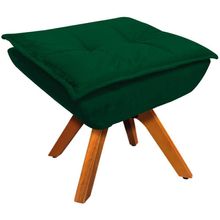 Puff Decorativo Charger G19 Base Giratória Suede Verde Gran Belo