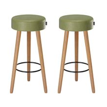 Kit 2 Banquetas Altas Londres Assento Couríssimo Fixo Verde Loja Sheep