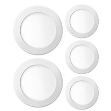 Kit 5 Painéis de LED Redondo Sobrepor 18W 4100K Neutro Suave Bivolt Blumenau Iluminação