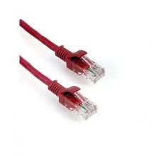 Patch Cord de Rede Cat6e Pluscable 1,5M com Conectores RJ45 e Capa Injetada em PVC Vermelho Plus