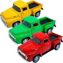 Miniatura de Carrinho Camionete Pickup F-100 em Metal Escala 1:32 Amarelo Vermelho Verde Outras