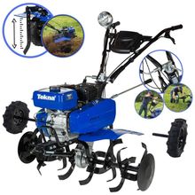 Motocultivador TK90R GASOLINA 4T 7HP 212CC com 24 Lâminas Cultivadoras e Rodas para Transporte Tekna