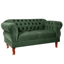 Namoradeira 2 Lugares Chesterfield Elisabeth Via Encanto Veludo Verde