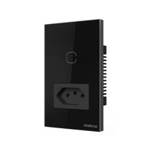 Tomada Simples ETS 2001 com Controle Wi-Fi e Medição de Consumo Preto Intelbras