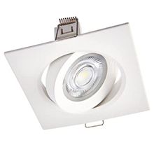 Spot LED Quadrado 3W Bivolt 6500K Branco para Teto e Forro Embutir Foxlux