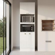 Torre Quente Milla 2 Fornos Branco Mdf Carraro área Gourmet