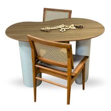 Mesa de Jantar Ayla 6 Lugares Orgânica MDF 180x100CM Carvalho Malva