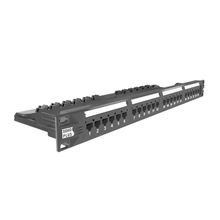 Patch Panel Sohoplus Cat.6 24 Portas T568A-B para Voz Dados e Imagens Preto Furukawa