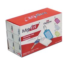 Kit 100 Chaveiros Etiqueta Identificação de Chave