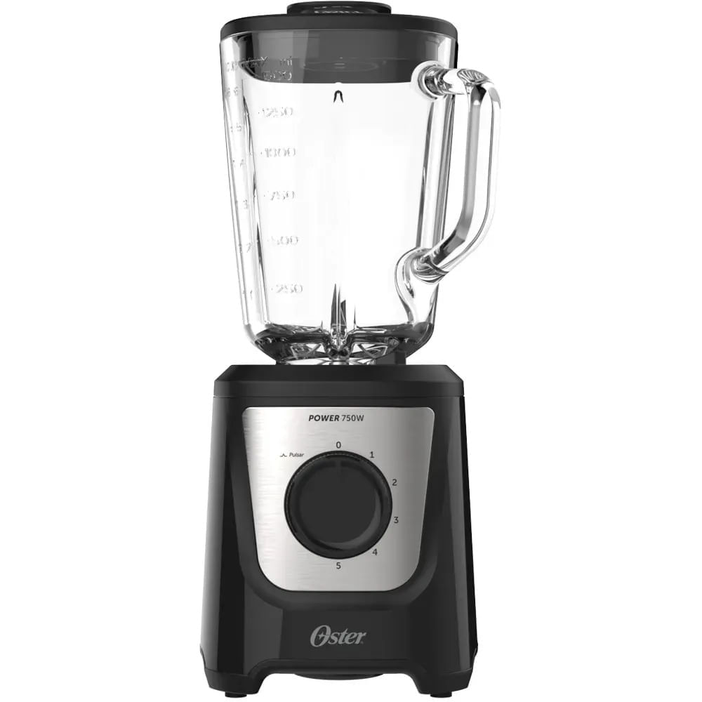 Liquidificador Oster Power Black 1,5L 750W Jarra Vidro 127V