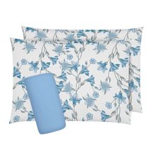 Jogo de Lençol e Cama Casal Esplendor 100% algodão 1,38m x 1,88m x 30cm 3 Peças (1 Lençol + 2 Fronha)