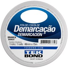 Fita para Demarcacao de Solo PVC Branco 48MMX15M