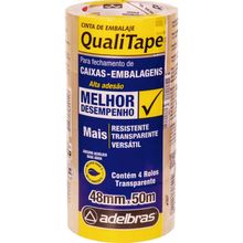 Fita para Empacotamento Qualitape 48MM X 50M TRANSP.