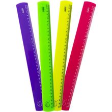 Regua de Poliestireno Neon 30CM.CORES (S)